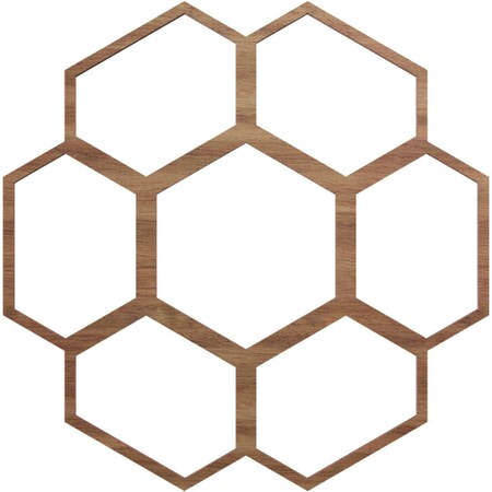 Ekena Millwork Florin Wood Fretwork Pierced Ceiling Medallion, Walnut, 16"OD x 5 5/8"ID x 3/8"T CMWP16X16X0375FOWA